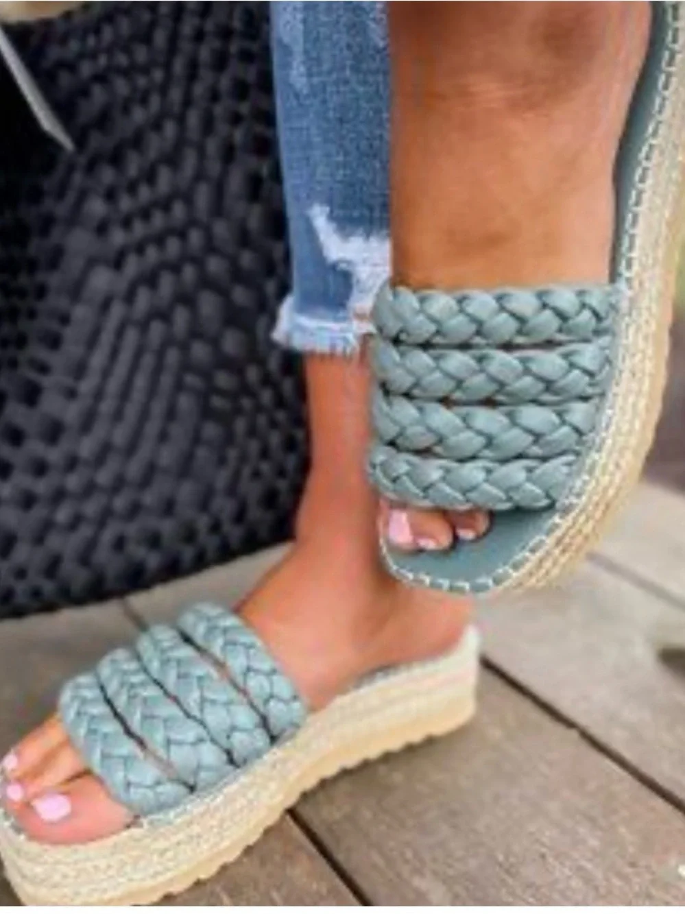 BEACH BY MATISSE Pacific Braided Espadrilles Platform Sandals Size 8.5